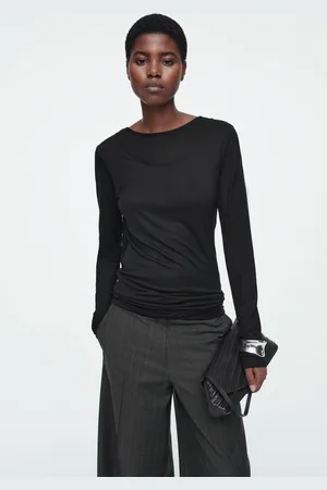 COS Langarmshirt Mit Tiefem Ausschnitt