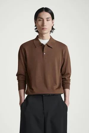 COS Schmal Geschnittenes Poloshirt Aus Merinowolle