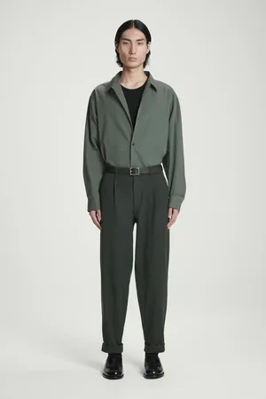COS Schmal Zulaufende Baumwollhose Mit Falten