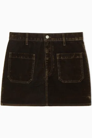 COS Minirock Aus Beflocktem Denim