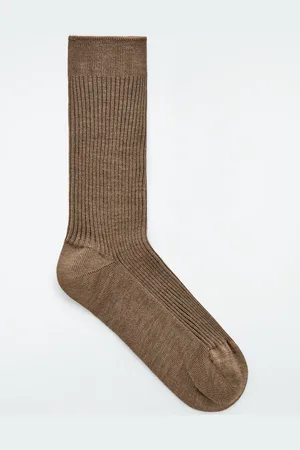 COS Gerippte Socken Aus Seide