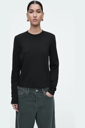 COS Schlichtes Langarmshirt Mit Normaler Passform