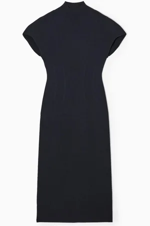 COS Strick-Midikleid Im Korsett-Stil Mit Hohem Kragen