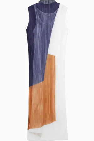 COS Durchscheinendes Plissiertes Midikleid