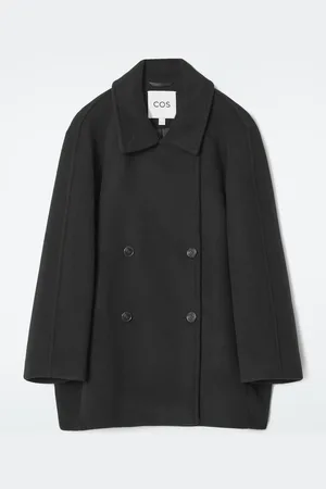 COS Doppelreihige Oversized-Cabanjacke Aus Wolle