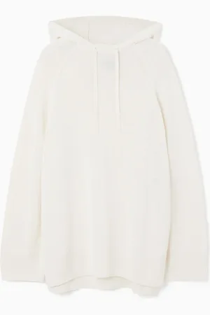 COS Strick-Kapuzenpullover Aus Leinen-Mix