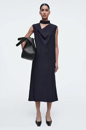 COS Midikleid Mit Cut-Out Und Wasserfallausschnitt