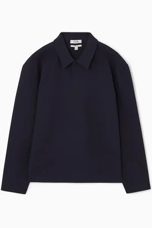 COS Langärmliges Jersey-Poloshirt