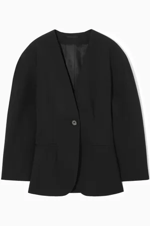 COS Skulpturaler Kragenloser Wollblazer