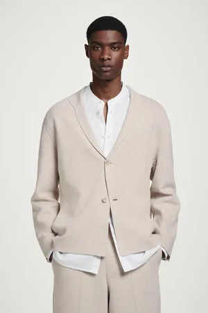 COS Einreihiger Gestrickter Blazer Aus Leinen