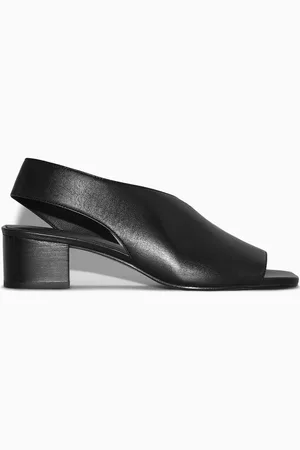 COS Slingback-Sandalen Aus Leder Mit Blockabsatz