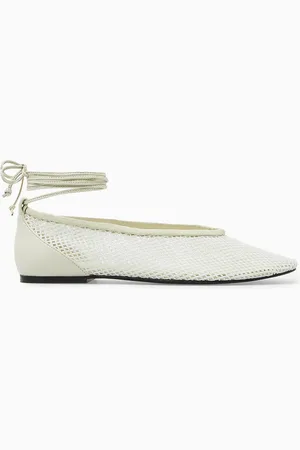 COS Ballerinas Aus Mesh Mit Lederbesatz