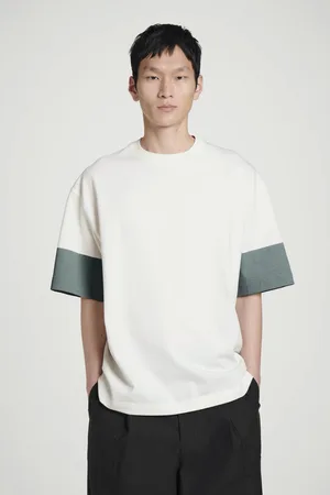 COS Oversized-T-Shirt Aus Baumwolle Mit Kontrastpartie