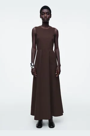 COS Midikleid Aus Baumwolle Mit Rückenausschnitt