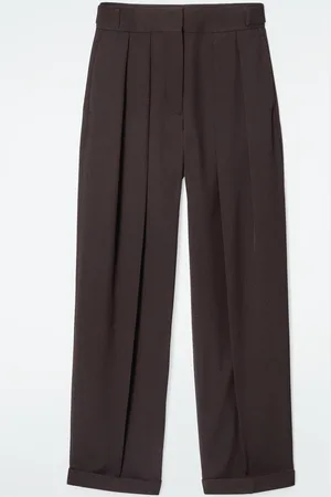 COS Schmal Zulaufende Hose Aus Woll-Mix Mit Falten