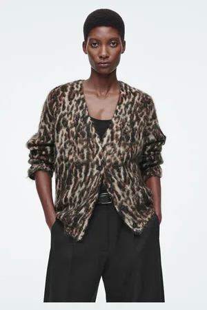 COS Strickjacke Aus Mohair-Mix Mit Leopardenmuster
