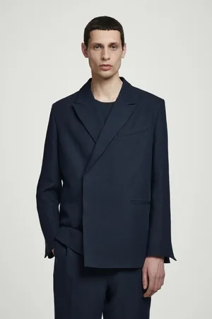 COS Lockerer Doppelreihiger Leinenblazer