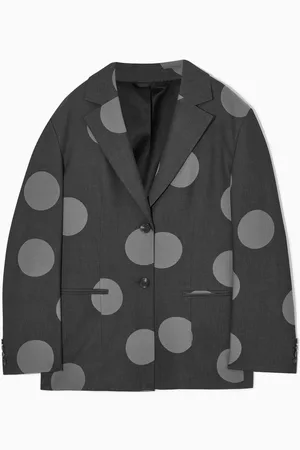 COS Oversized-Blazer Aus Woll-Mix Mit Polka-Dots