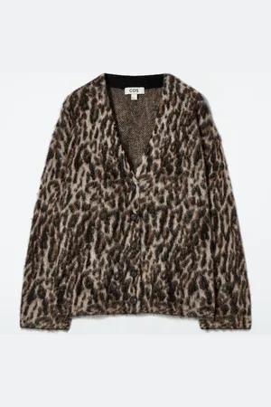 COS Strickjacke Aus Mohair-Mix Mit Leopardenmuster