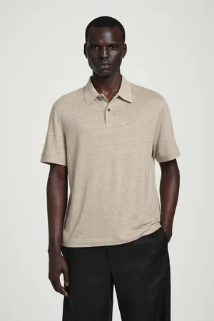 COS Gestricktes Poloshirt Aus Leinen