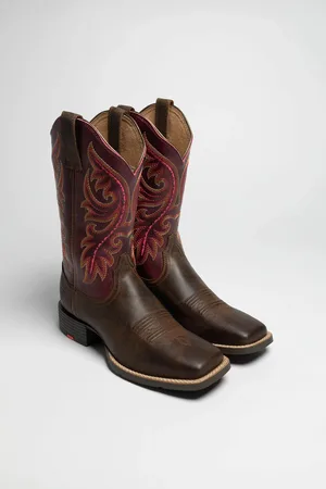 Ariat ROUND UP BACK ZIP Damen Rot