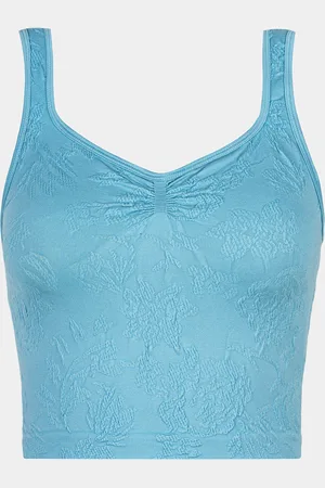 Cupshe Ärmelloses Strick-Crop-Top mit Diamant-Ausschnitt