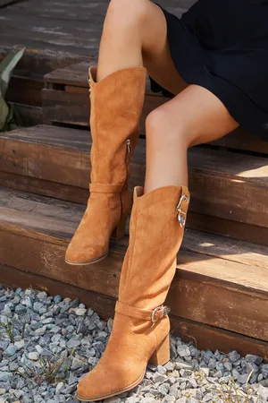 Cupshe Südwestliche braune Stiefel mit Absätzen
