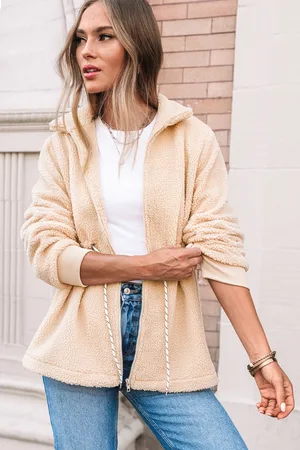 Cupshe Apricot Stehkragen Jacke