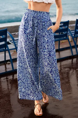 Cupshe Paisley Weites Bein Strandhose
