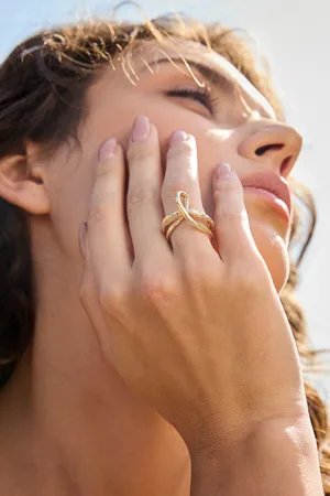 Cupshe Verflochtener Gold-Ton-Ring