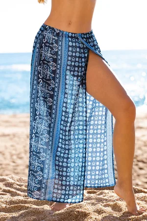 Cupshe Boho Strand-Sarong mit Seitenschlitz und elastischer Taille