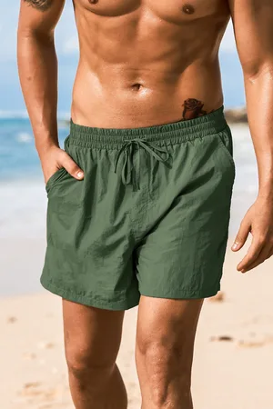 Cupshe Grüne Herren-Badehose