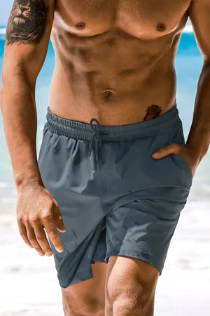 Cupshe Staubig Blaue Herren-Badehose
