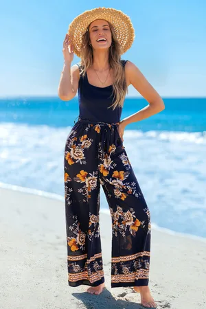 Cupshe Ärmelloser Wide Leg Jumpsuit mit Taillenband