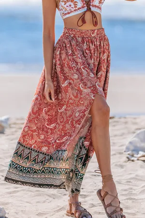 Cupshe Boho Paisley Maxi-Strandrock