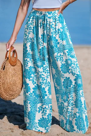 Cupshe Florale Strandhose mit Kordelzug