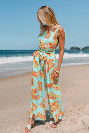 Cupshe Tropischer farbenfroher One-Shoulder-Jumpsuit