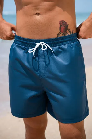 Cupshe Blaue Kordelzug Badeshorts