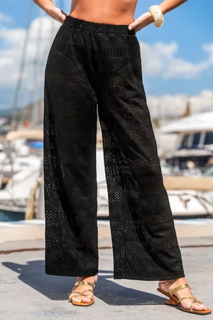 Cupshe Schwarze Transparente Strandhose