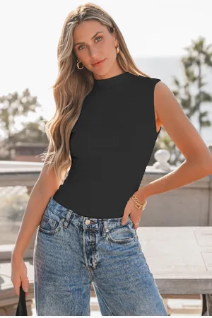 Cupshe Schwarzes Hoher Ausschnitt Top