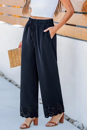 Cupshe Blaue Hose mit Kordelzug