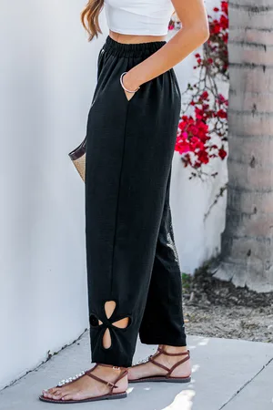 Cupshe Schwarze Elastischer Bund Hose