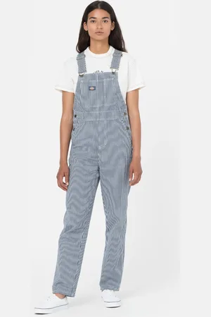 Dickies Denim Classic Hickory Stripe Latzhose Frau Size S