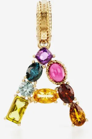 Dolce & Gabbana Charm A Rainbow alphabet aus 18-karätigem Gelbgold mit mehrfarbigen Edelsteinen