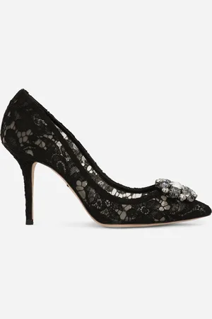Dolce & Gabbana Lace rainbow pumps with brooch detailing