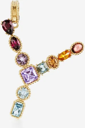 Dolce & Gabbana Charm Y Rainbow alphabet aus 18-karätigem Gelbgold mit mehrfarbigen Edelsteinen