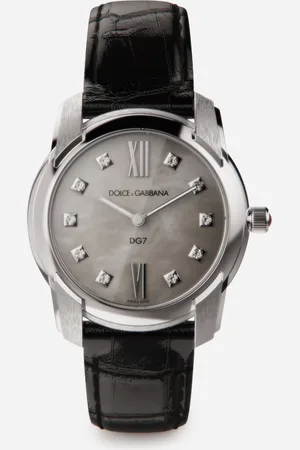 Dolce & Gabbana DG7 watch in steel with mother of pearl and diamonds