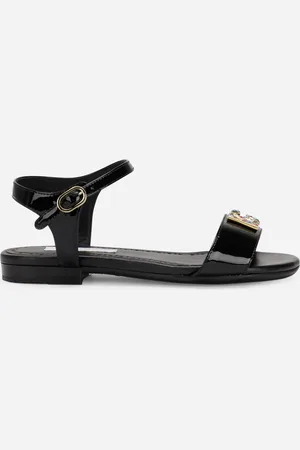 Dolce & Gabbana Patent leather sandals with DG logo