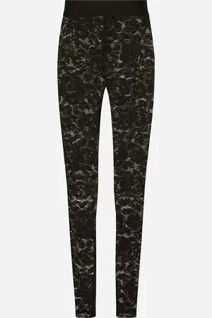Dolce & Gabbana Leggings im floralen Ajourmuster