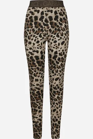 Dolce & Gabbana Leggings aus Jersey-Jacquard Leomuster